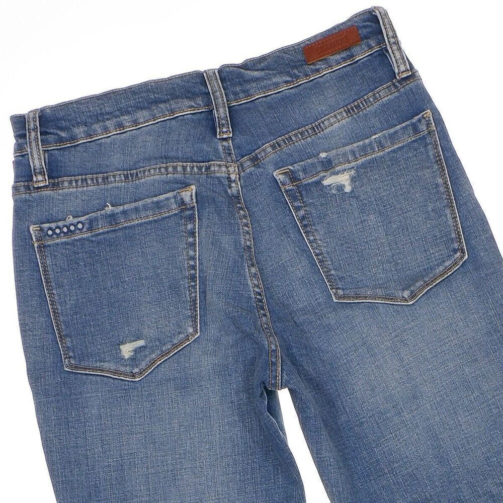 Blanknyc Rivington Jeans Size 25 Womens High Rise Slim Leg Distress Blue 27x27.5 - Picture 4 of 11
